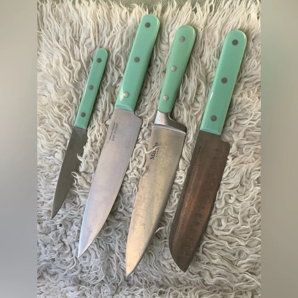 14 Pc Stainless Steel Cutlery Knife Block Set MARTHA STEWART + 4 Bonus Knives